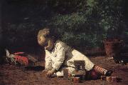 Thomas Eakins The Baby play on the floor Spain oil painting artist